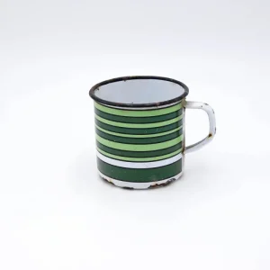 Caneca latão riscas verdes