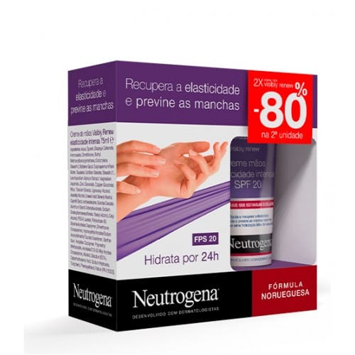 Neutrogena Creme Visibly Renew Mãos E Unhas 2x75ml