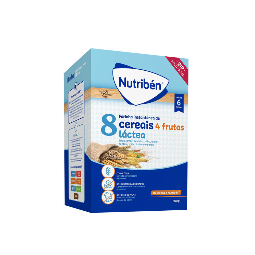 Nutriben Farinhas 8 Cereais 4 Frutas Láctea 600g - Image 2
