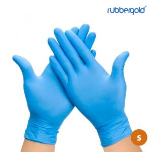 Rubbergold Luvas Nitrilo Azul S/Pó Tam. S 100un