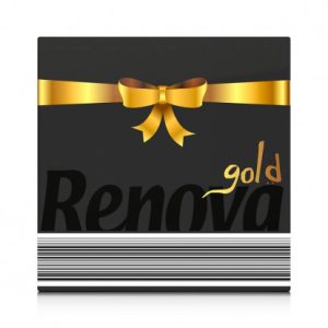 Guardanapo Folha Dupla Renova Gold Black 39X39 (40 uni)