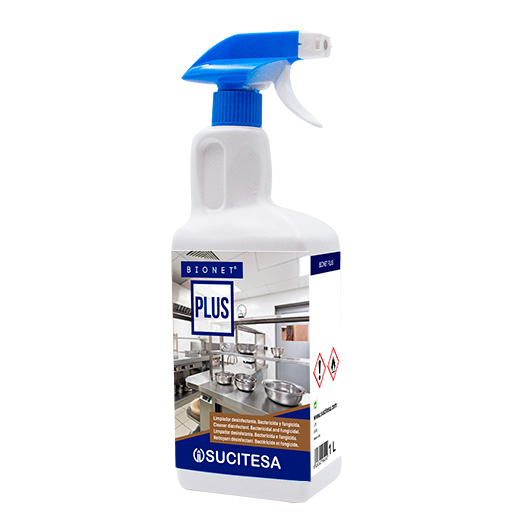 DETERGENTE DESINFECTANTE BACTERICIDA SUCITESA BIONET PLUS 1 Lt. C/PULVERIZADOR