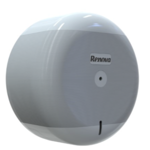 DISPENSADOR ROLO PAPEL HIGIENICO BRANCO RENOVA JUMBO EXTRAÇÃO CENTRAL ABS