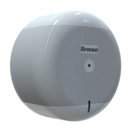 DISPENSADOR ROLO PAPEL HIGIENICO BRANCO RENOVA JUMBO EXTRAÇÃO CENTRAL ABS