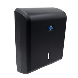 DISPENSADOR TOALHA MÃO PRETO ABS