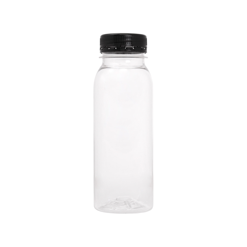 GARRAFA SUMO QUADRADA TRANSPARENTE PET 250ml C/TAMPA C/VEDANTE 225.48