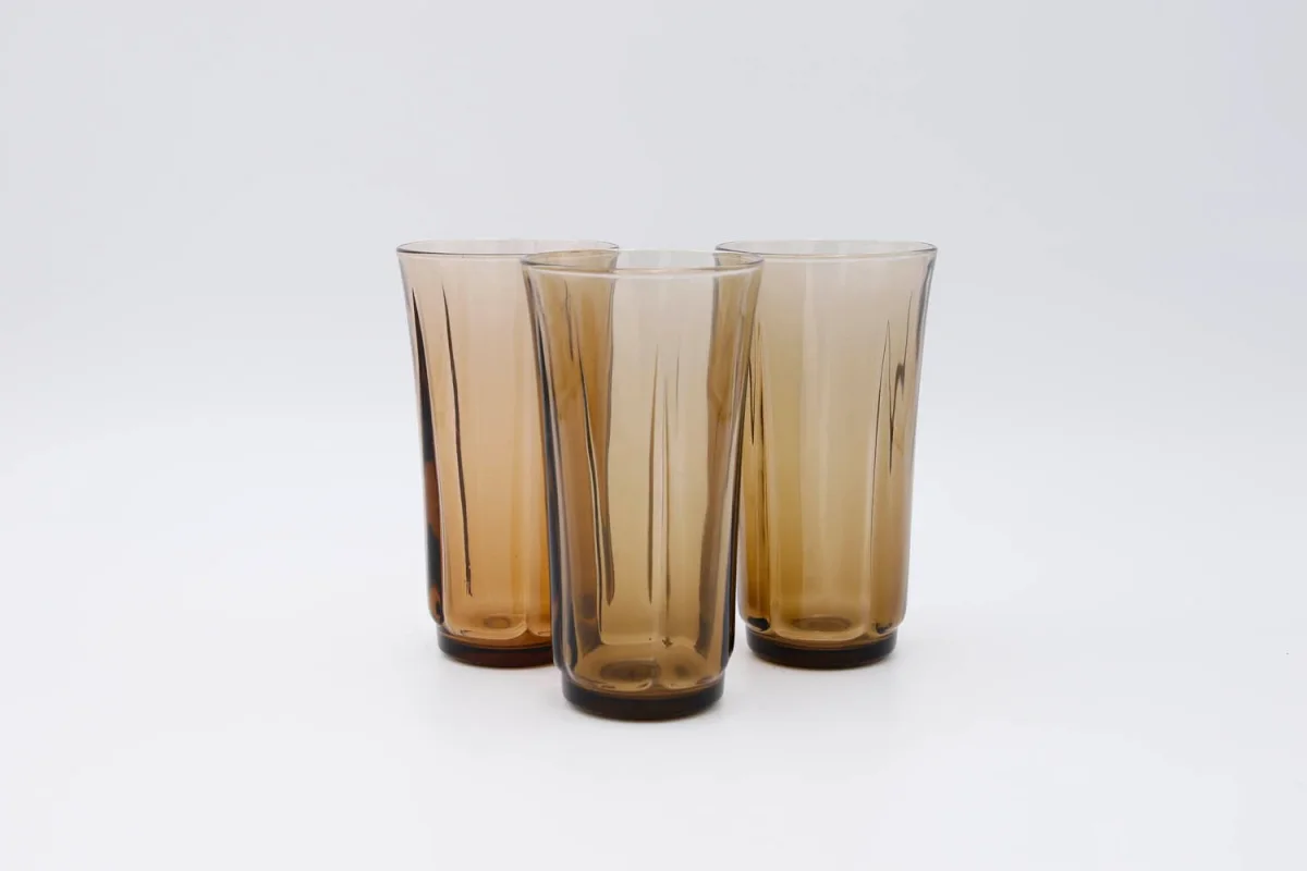 Conjunto de copos 60’s castanhos
