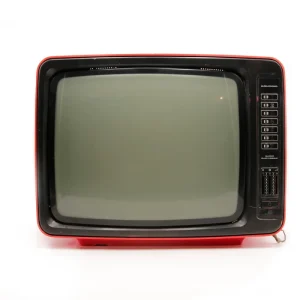 Televisão Grundig vermelha grande