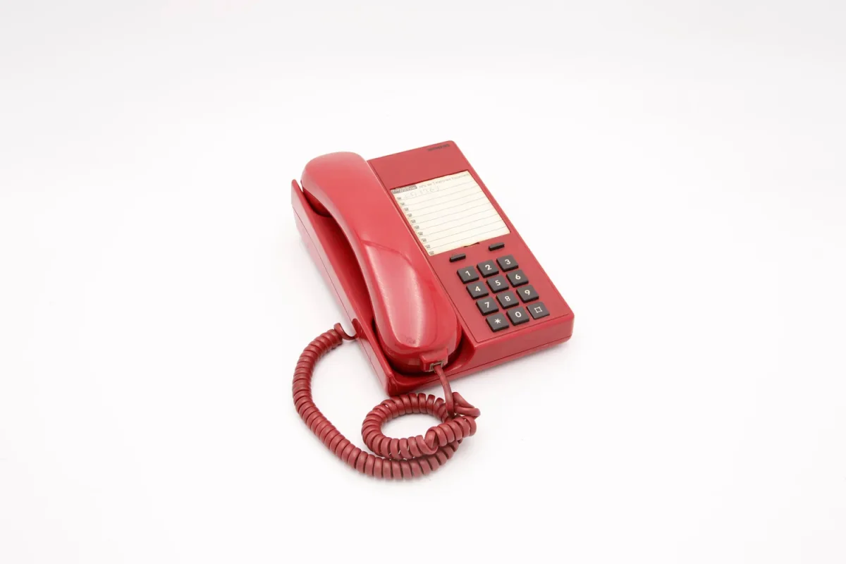 Telefone Siemens vermelho