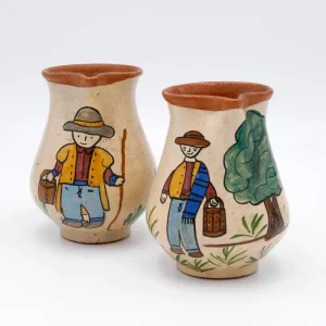 Par de jarros rústicos pastores