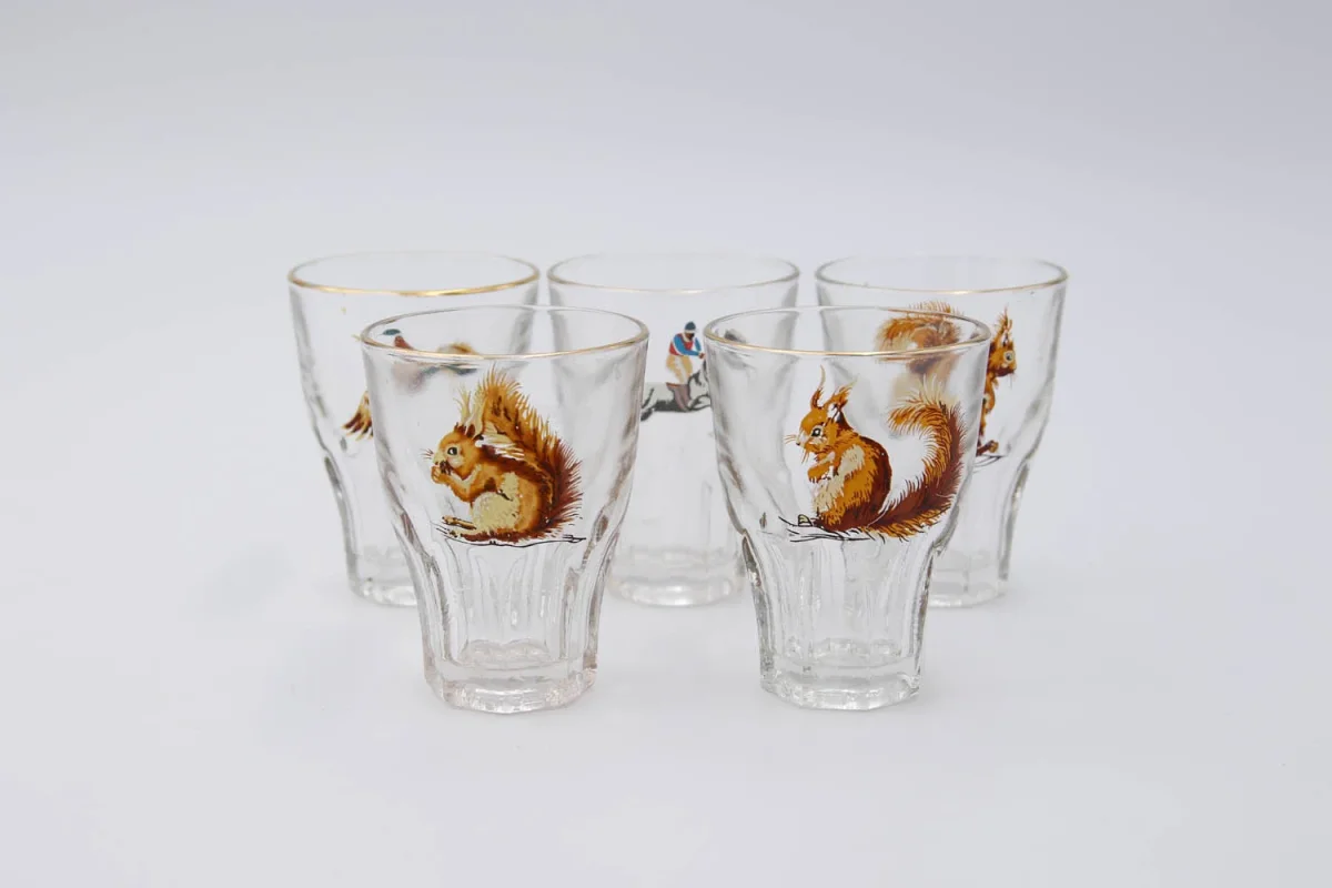 Conjunto copos shots animais