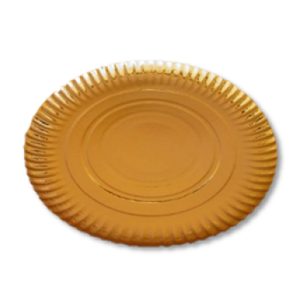 PRATO CARTÃO DOURADO Nº4 (23CM) EMB.100