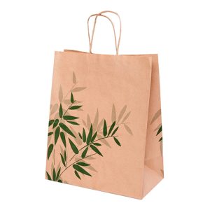 SACO PAPEL C/ASA CASTANHO “FEEL GREEN” 26+14X32 (142.60 )