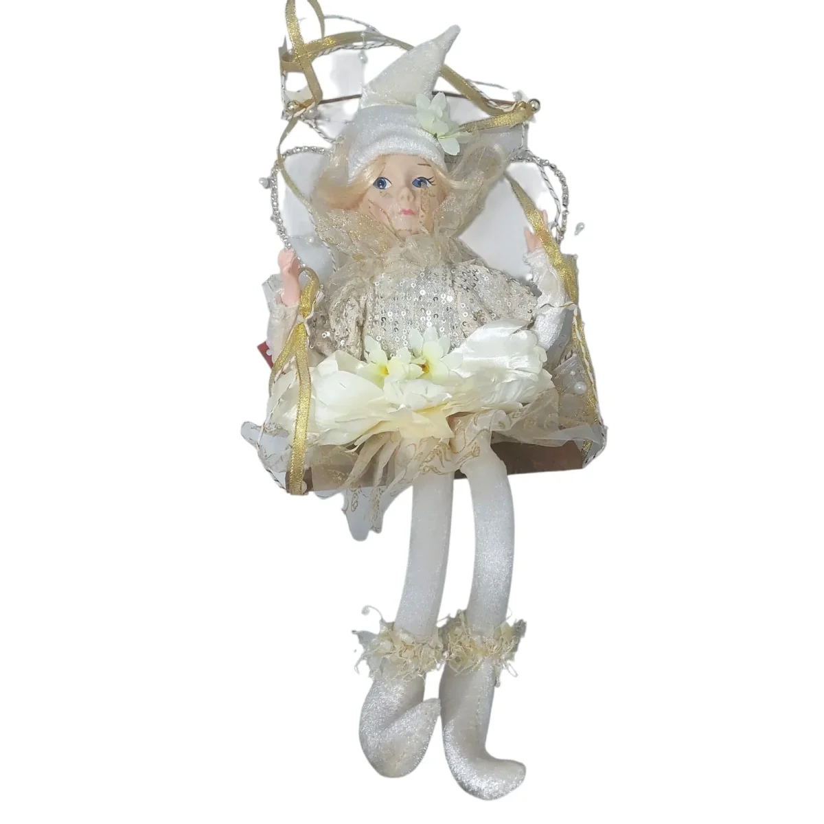 Fada Natalina Musical no Balanço 70 cm para Decoração de Natal - Image 5