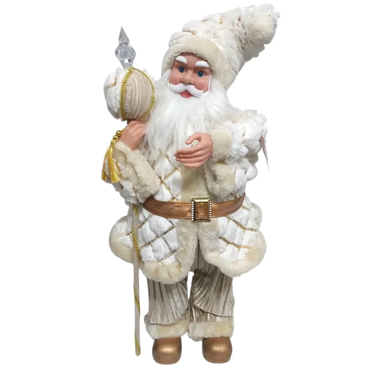 Papai Noel Musical com Movimento Luxo 45cm e 70cm Decoração de Natal Premium
