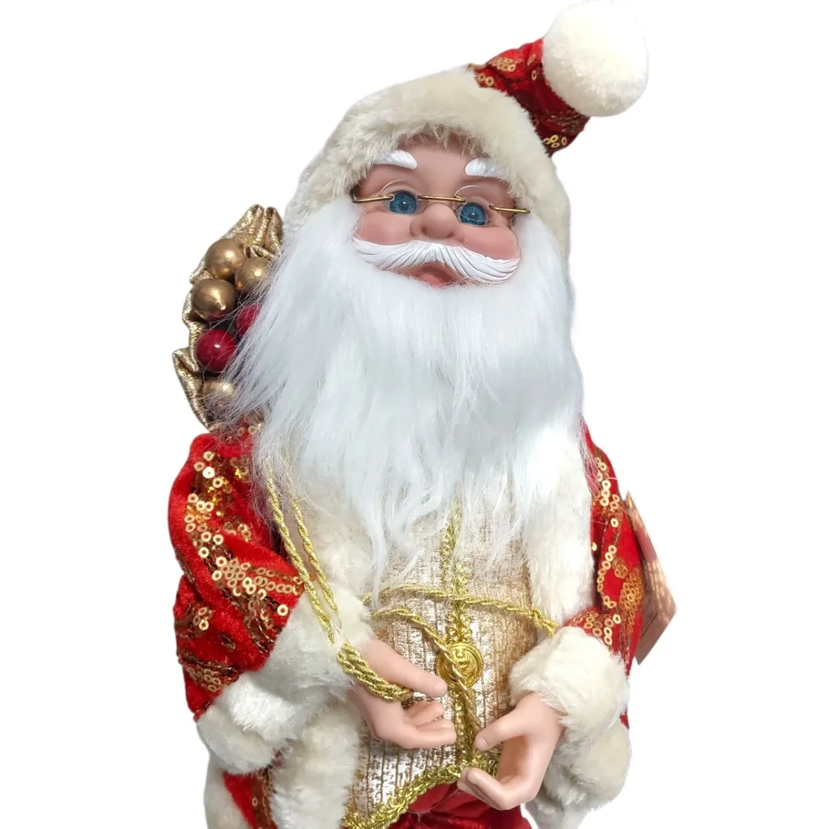 Papai Noel Musical com Movimento Luxo 45cm e 70cm Decoração de Natal Premium - Image 3