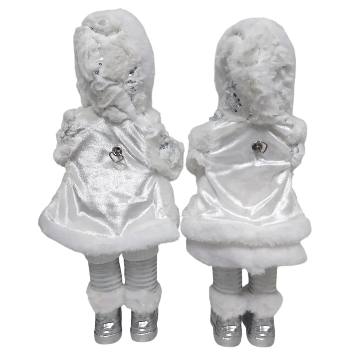Coral de Natal Casal de Crianças com Movimento e Toque Musical 45cm de Corda Decoração Luxo - Image 3