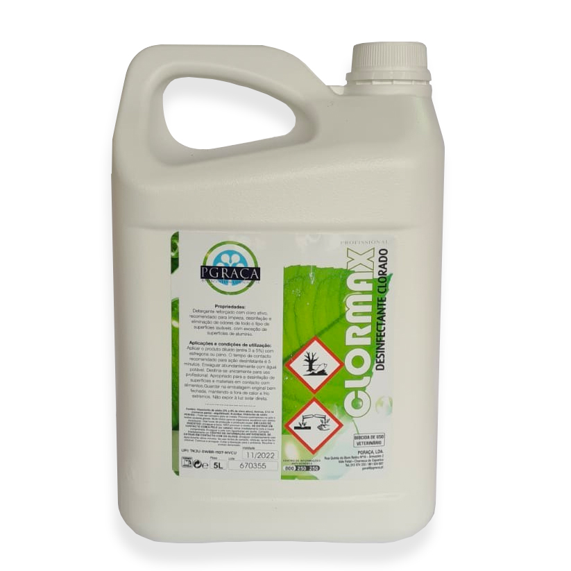 DETERGENTE CHÃO CLORADO AREAS ALIMENT. – CLORMAX 5 LT.